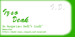 izso deak business card